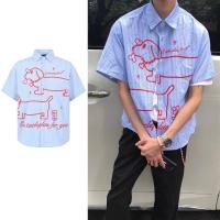 ราคา ยี่ปินยูยู ใหม่เสื้อเชิ้ตแขนสั้นแฟชั่นสไตล์วิทยาลัยเกาหลีการ์ตูนลูกสุนัขพิมพ์ลายสไตล์เป็นกลาง (40250796388)