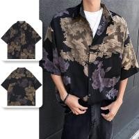 ราคา ยี่ปินยูยู เสื้อเชิ้ตผู้ชายแขนสั้นแนวโน้มแฟชั่นแบรนด์หลวมสบายๆญี่ปุ่นผ้าไหมน้ําแข็งผ้าพิมพ์การออกแบบ (27334916213)