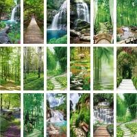 ราคา สติกเกอร์วอลเปเปอร์ ลายทิวทัศน์ธรรมชาติ 3D มีกาวในตัว กันน้ํา สําหรับติดตกแต่งผนังบ้าน ห้องนอน ห้องนั่งเล่น (25623636033)