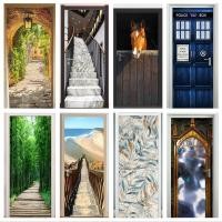 ราคา 3d บันไดประตูสติกเกอร์สําหรับห้องนอนห้องนั่งเล่นไวนิลกันน้ําตกแต่งบ้าน Decals Art Wall ภาพจิตรกรรมฝาผนัง Self กาววอลล์เปเปอร์ตู้เสื้อผ้า (29618808682)