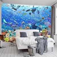 ราคา วอลล์เปเปอร์ติดผนัง ลายปลาวาฬ 3D สําหรับตกแต่งบ้าน ห้องนอน ห้องนั่งเล่น พื้นหลังทีวี (20946332295)