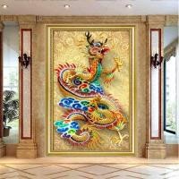 ราคา สติกเกอร์วอลเปเปอร์ ลายมังกรนูน 3D สไตล์จีน หรูหรา สําหรับตกแต่งบ้าน โรงแรม ร้านอาหาร ทางเดิน ทางเดิน 3D (20647592036)