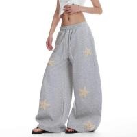 ราคา Vintage Star ปัก Drawstring Sweatpants กางเกงลําลองขากว้างหลวมสบาย (46851739713)