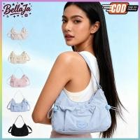 ราคา Bellaja จัดส่งในพื้นที่ กระเป๋าเกาหลี ปรับระดับได้ ผ้าไนล่อน ทรงคลัทช์ แต่งจับจีบ กระเป๋าสะพายข้างทรงจีบใบเล็ก น้ำหนักเบ (28693200680)