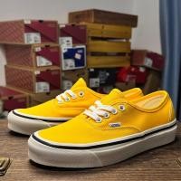 ราคา Vans Authentic สบายและทันสมัย Yellow Low cut Casual Board Shoes (55707781676)