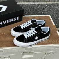 ราคา Converse One Star Suede Classic Black and White Low cut Casual Board Shoes (49806658711)
