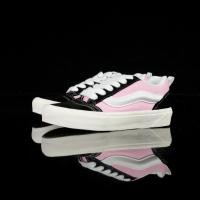 ราคา Vans Knu Skool รองเท้าลําลองทรงเตี้ยสีชมพูสีดํา (47657202890)
