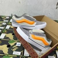 ราคา Vans Knu Skool Grey Orange Low cut Casual Board Shoes (47556588563)