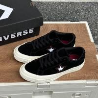 ราคา CONVERSE ONE STAR รองเท้าบอร์ดลําลองตัดต่ําสีดําและสีขาว (53406643454)