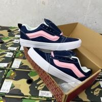 ราคา Vans Knu Skool Blue Pink Low cut Casual Board Shoes (40528952073)