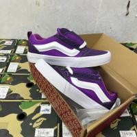 ราคา Vans Knu Skool สีม่วงรองเท้าบอร์ดลําลองตัดต่ํา (46956588555)