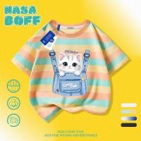 ราคา จัดส่งวันนี้ เสื้อยืดคอกลมลายขาวน้ำเงิน NASA สำหรับเด็ก แมวในท่อนกระโจมอก 3 16 ปี เสื้อยืดแขนสั้นสุดคลุมสำหรับเด็กชายและ (46805782260)