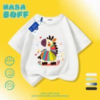 ราคา จัดส่งวันนี้ เสื้อยืดคอตตอนสีขาวลายม้าลายสายรุ้ง NASA สำหรับเด็ก อายุ 3 16 ปี เสื้อยืดแขนสั้นสไตล์แคชชวลสำหรับเด็กชายและ (46455777843)