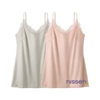 ราคา Direct from Japan Nissen เสื้อซับในสายเดี่ยวผ้าซาตินลูกไม้ 2 ชิ้น หรูหรา สวมใส่สบาย อินเนอร์แฟชั่น สุภาพสตรี เสื้อคลุมใน M 6L พลัสไซส์ (53500587684)
