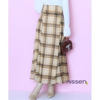 ราคา จัดส่งจากประเทศญี่ปุ่น Nissen Nissen กระโปรงพลัสไซส์ marun ลายสก็อตกลิตเตอร์ เอวสูงยาว ทรงสวยเพรียว มีระบายหลังผูกโบว์ ผ้าบางเบาใส่สบายเหมาะสาวอวบ สไตล์แฟชั่นญี่ปุ่นน่ารักๆ แฟชั่นสาวอวบ กระโปรงเอวสูง 