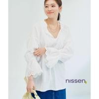ราคา จัดส่งจากประเทศญี่ปุ่น Nissen เสื้อเชิ้ตแขนสั้น ลูกไม้ปักลายคอปกดีไซน์ระบายสวยหวานผ้าคอตตอนแท้ 100 ใส่สบายมาก ทรงหลวมพรางหุ่นสวย เสื้อคลุมสะโพกแฟชั่นญี่ปุ่น พลัสไซส์ได้สบาย พร้อมส่ง ของแท้ นำเข้าจากญี