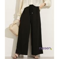 ราคา Direct from Japan Nissen กางเกงขาบานผ้าคัทจอร์เจ็ตเอวสูง เอวยางยืด มีเชือก ผ้านุ่มทิ้งตัว ใส่สบาย คลุมสะโพก พรางหุ่น สไตล์เกาหลี ญี่ปุ่น (42619350051)