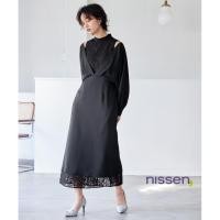 ราคา จัดส่งจากประเทศญี่ปุ่น Nissen เดรสยาว เดรสออกงานหรูสไตล์ญี่ปุ่น ชุดราตรีไปงานแต่งงาน เดรสพลัสไซส์ คอปก แขนสั้นคลุมไหล่ ลูกไม้สวยหรู เดรสไปงานเลี้ยง ใส่สบาย ไม่รัดรูป ซ่อนต้นแขน ให้ลุคสวยสง่า พร้อมส่ง 