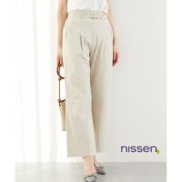 ราคา จัดส่งจากประเทศญี่ปุ่น Nissen กางเกงขายาวผู้หญิงทรงขาบาน ผ้าแห้งสบาย ยืดหยุ่น สัมผัสเย็น กันรังสียูวี เอวสูงเล็กน้อย มีเข็มขัด ใส่สบาย เหมาะทำงาน ลำลอง แฟชั่นญี่ปุ่น มีไซส์ใหญ่พิเศษ พร้อมส่ง ราคาโปรโม