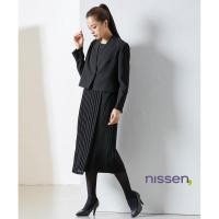 ราคา จัดส่งจากประเทศญี่ปุ่น Nissen ชุดไว้อาลัย ชุดพิธีการ ชุดเดรสพลีทไม่สมมาตรพร้อมเสื้อคลุมคอปกไร้ปก แฟชั่นญี่ปุ่นสไตล์หรูหรา ผ้าสีดำสนิทไม่ยับง่าย ดีไซน์เปิดด้านหน้าสวมใส่ง่าย ปกปิดรูปร่างดูเพรียวสง่างาม