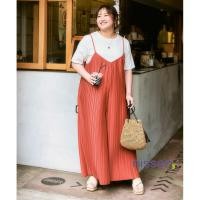 ราคา จัดส่งจากประเทศญี่ปุ่น Nissen ชุดเซ็ต 2 ชิ้น เสื้อยืดครึ่งแขน กางเกงเอี๊ยมพลีทพริ้วสวย สไตล์ญี่ปุ่นแท้ ไซส์ใหญ่ ใส่สบาย คลุมหุ่นสวย พรางหุ่นเป๊ะ เอี๊ยมปรับสายได้ แมทช์ง่าย ซักง่าย คุ้มค่าสุดๆ โค้ดส่วน