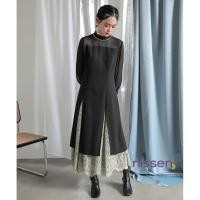 ราคา จัดส่งจากประเทศญี่ปุ่น Nissen Callarus ชุดเดรสออกงาน ชุดไปงานแต่งงาน ชุดราตรีดีไซน์หรูหราสไตล์ญี่ปุ่น เดรสยาวแขนยาว ซีทรูคอและแขน ปลายกระโปรงผ่าหน้าลูกไม้สุดชิค พรางหุ่นสวยสำหรับสาวอวบ ไซส์ใหญ่พร้อมส่