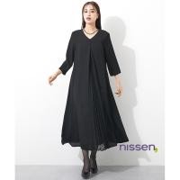 ราคา Direct from Japan Nissen ชุดพิธีการ ชุดไว้อาลัย เดรสยาวคอวี ผ้าญี่ปุ่น ซักได้ ไม่ยับ ดีไซน์ลูกไม้หน้าจับจีบ มีไซส์ใหญ่พิเศษ ชุดออกงานสุภาพ Callarus (27541694238)