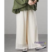 ราคา Direct from Japan Nissen กางเกงขาบานถักโครเชต์ลายลูกไม้ ใส่สบาย ทรงหลวม มีซับใน เอวยางยืด สำหรับผู้หญิง สไตล์ญี่ปุ่น Soiunique (27241088196)