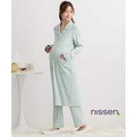 ราคา จัดส่งจากประเทศญี่ปุ่น Nissen ชุดนอนคนท้อง ชุดให้นมใส่สบาย ทรงหลวม มีกระเป๋า เปิดกระดุมหน้าสะดวก ตัดเย็บจากผ้าคอตตอนผสมเนื้อนุ่มพิเศษ สำหรับคุณแม่ตั้งครรภ์และหลังคลอด ขนาดใหญ่ ใส่สบาย ผ้ายืดหยุ่นดี ซั