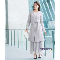 ราคา จัดส่งจากประเทศญี่ปุ่น Nissen ชุดเซ็ตเสื้อโค้ทแขนยาวคอปกไร้ปกและกระโปรงพลีทชีฟอง สไตล์ญี่ปุ่นสุดหรู สำหรับงานพิธีสำคัญ งานแต่งงาน งานเลี้ยง หรือใส่ทำงาน ใส่สบายมาก มีไซส์ใหญ่พิเศษ พรางหุ่นให้ดูผอมเพรี