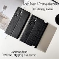 ราคา เคสสําหรับ Galaxy A22 A12 A71 A51 เคสโทรศัพท์หนังลายจระเข้ ที่วาง No Flip Answer Bracket เคสกันกระแทก GalaxyA22 GalaxyA12 GalaxyA71 GalaxyA51 Samsung (46755417801)