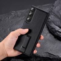 ราคา เคสสําหรับ Sony Xperia 10 VI V IV III โลหะที่มองไม่เห็นวงเล็บหนัง ปู่ ฝาครอบโทรศัพท์ เคสกันกระแทก 10VI 10V 10IV 10III Xperia10VI SonyXperia10VI (40701563318)