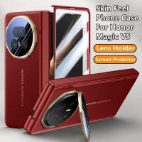 ราคา เคสสําหรับ Honor Magic V6 V5 V3 ฝาครอบโทรศัพท์หนังพับ วงเล็บผู้ถือป้องกันหน้าจอบานพับกันกระแทก MagicV5 MagicV6 MagicV3 HonorMagicV5 HonorMagicV6 HonorMagicV3 (40557769858)