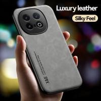ราคา เคสสําหรับ Vivo IQOO 15 13 12 12Pro Silky Feel Luxury Leather Magnetic Car Holder Phone Cover เคสกันกระแทก IQOO15 IQOO13 IQOO12 (29593146420)