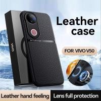 ราคา เคสสําหรับ Vivo V50 V40 V40Pro V30 V30Pro ผ้าคลุมรถแม่เหล็กหนังลายลิ้นจี่ เคสกันกระแทก Clemence VivoV50 VivoV40 VivoV40Pro VivoV30 VivoV30Pro (27929393875)