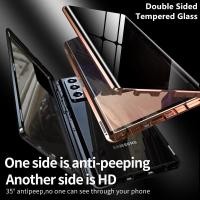 ราคา SAMSUNG สําหรับ Galaxy S25Ultra S24Ultra S23Ultra S22Ultra S21Ultra S25Edge ความเป็นส่วนตัวสองด้านกระจกนิรภัยกรอบโลหะเคสโทรศัพท์ เคสกันกระแทก ซัมซุง (22162644687)