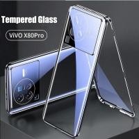 ราคา Vivo X80 X80Pro X70 X70Pro X70ProPlus เคสโทรศัพท์มือถือกระจกนิรภัย กรอบโลหะ แม่เหล็ก สองด้าน พร้อมเลนส์ X70pro WithLens Double Sided Tempered Glass Metal Frame Magnetic Phone Cover Case กันกระแทก (207