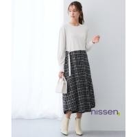 ราคา Direct from Japan Nissen เดรสไหมพรมต่อผ้าลายตาราง ซักง่าย ป้องกันไฟฟ้าสถิตย์ ทรงสวยพรางหุ่น ใส่ทำงานสไตล์เกาหลี มีไซส์ใหญ่ ผู้หญิง (54402381970)