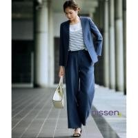 ราคา จัดส่งจากประเทศญี่ปุ่น Nissen ชุดสูททำงานผู้หญิงญี่ปุ่น โปรโมชั่นพิเศษ ลดกระหน่ำ เสื้อสูทไร้ปก กางเกงขาบานทรงกว้าง เซ็ต2ชิ้น ผ้าลินินเทียม ระบายอากาศดีเยี่ยม ยืดหยุ่นสูงสุด ซับเหงื่อ แห้งเร็ว เย็นสบาย