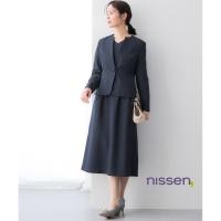 ราคา จัดส่งจากประเทศญี่ปุ่น Nissen ชุดสูทผู้หญิงแฟชั่นญี่ปุ่นสุดหรู คอคีย์โฮล เสื้อสูท เดรสยาวแขนแปดส่วน คอวีทรงสวย ใส่สบาย ไม่ยับง่าย ซักเครื่องได้ กันยูวี มีไซส์ใหญ่พิเศษ เหมาะสำหรับชุดทำงาน ออฟฟิศ ชุดออ