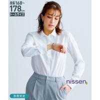 ราคา จัดส่งจากประเทศญี่ปุ่น Nissen เสื้อเชิ้ตทำงานแขนยาวลายด็อบบี้พรีเมียมสำหรับคนสูง Tall Size คอปกสวยเรียบหรู ไม่ต้องรีด ซักง่าย ผ้าคืนรูปทรง ใส่สบาย ไม่ต้องกังวลผ้าเสียทรง เสื้อเชิ้ตผู้หญิง สไตล์ญี่ปุ่น