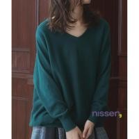 ราคา จัดส่งจากประเทศญี่ปุ่น Nissen เสื้อไหมพรมคอวีผ้าฝ้าย 100 ทรงหลวมใหญ่พิเศษ ใส่สบายผิว ไม่คัน ระบายอากาศดี ดีไซน์เรียบหรูสไตล์ญี่ปุ่นแท้ๆ สำหรับสาวอวบพลัสไซส์ ปกปิดสัดส่วนดีดูผอมเพรียว ผ้าไม่เป็นขุย ซัก