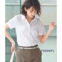 ราคา จัดส่งจากประเทศญี่ปุ่น Nissen เสื้อเชิ้ตทำงานผู้หญิงแขนสั้น แขนพอง ผ้าดอบบี้ทอลายหรูหรา ไม่ยับง่าย รีดง่าย ใส่สบายสุดๆ มีกระดุมซ่อนกันโป๊ มั่นใจทุกการเคลื่อนไหว สไตล์ญี่ปุ่นแท้ๆ พรางต้นแขนได้ดีงามมากๆ