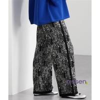 ราคา จัดส่งจากประเทศญี่ปุ่น Nissen Soiunique กางเกงถักลายพิมพ์แฟชั่นญี่ปุ่น ทรงตรงขายาว ใส่สบายมาก ผ้านิ่ม ไม่เป็นขุย ระบายอากาศดีเยี่ยม ไม่อับชื้น ซักง่าย แห้งไว ทรงหลวม พรางหุ่นให้ดูเพรียว ขายาวสุดๆ เอวย