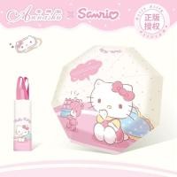 ราคา Sanrio Hello Kitty ซานริโอ้ เฮลโลคิตตี้ ร่ม ร่มพกพา สีชมพูนมน่ารักมาก (44368034784)