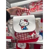 ราคา Sanrio ซานริโอ้ กระเป๋าถือ ทรงถุงผ้า มีฝาปิด มีหูรูด มีพวงกุญแจ สีขาว แดง สก็อต ลูกปัด คิตตี้ Kitty น่ารักมาก ของแท้ (28983576590)