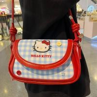 ราคา กระเป๋าสะพายข้างคิตตี้ Hello kitty ขอบแดง ลายตารางสีฟ้า น่ารักมาก ปรับสายได้ มีสายสะพายอีก1 เส้งให้เปลี่ยน ลิขสิทธิ์แท้ (42778489490)