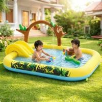 ราคา สระว่ายน้ำอัดลมเด็ก สวนน้ำสไลเดอร์ PVC ปลอดภัย 8 ธีมฮิต เล่นได้ทั้งครอบครัว เหมาะร่มกลางแจ้ง COD (53507664409)