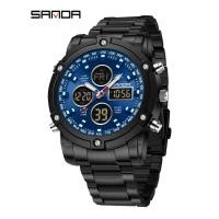 ราคา ซานดา SD3394 ผู้ชายนาฬิกาอิเล็กทรอนิกส์ส่องสว่างนาฬิกาปลุกปฏิทินกันน้ํากันกระแทกกีฬาแฟชั่นนาฬิกาดิจิตอลสําหรับ ผู้ชาย (56554337430)