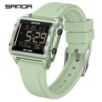 ราคา SANDA SD6275 นาฬิกาผู้ชายดิจิตอลกันน้ํา Luminous TPU สาย Man กีฬานาฬิกาข้อมือทหาร Unisex นาฬิกาหน้าปัดสี่เหลี่ยม (52602427507)